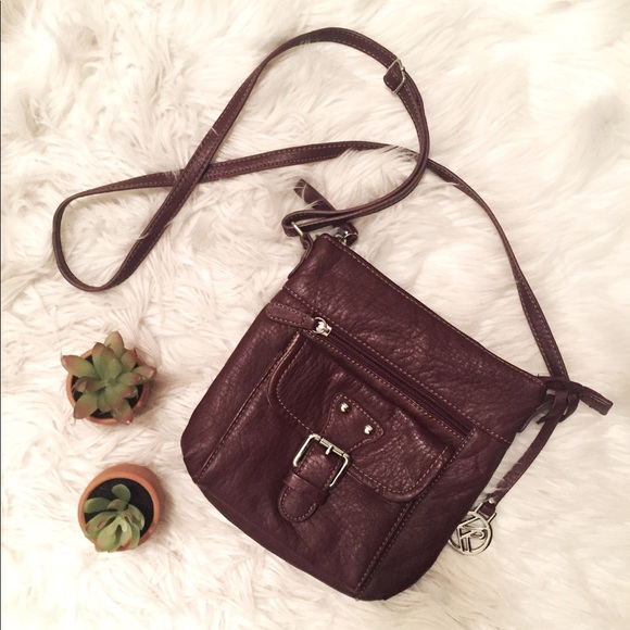 plum crossbody bag